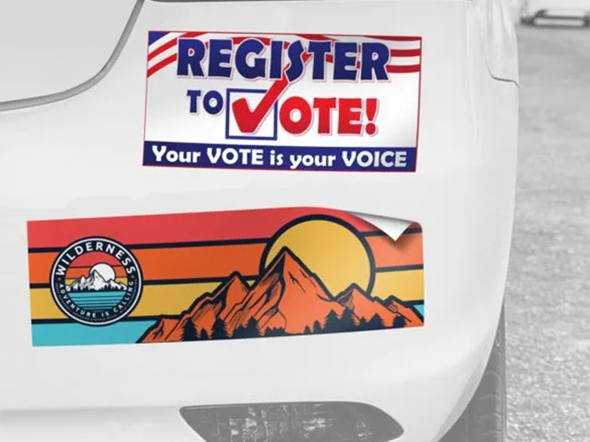 Adhesive Vinyl Bumper Sticker