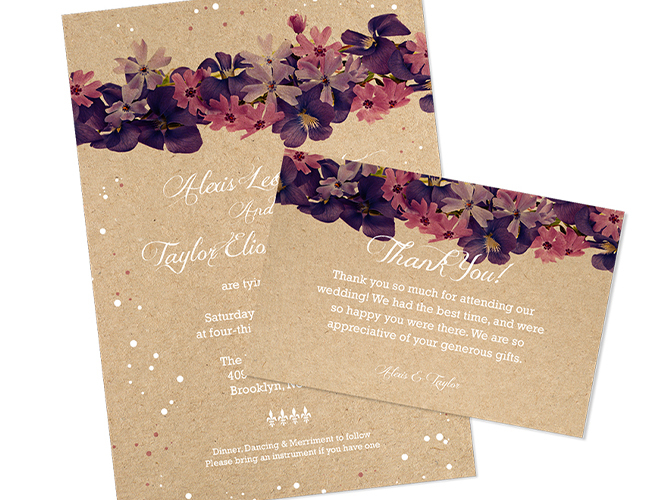 Brown Kraſt Announcement Cards