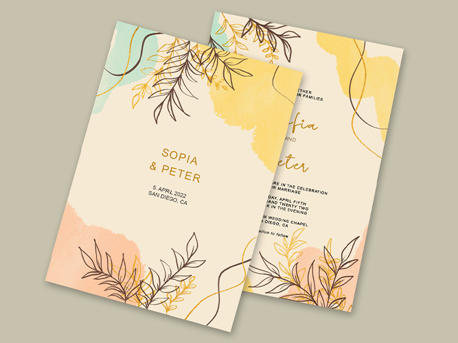 >Natural Announcement Cards<