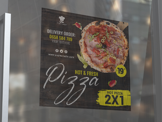 See-Through Perforated Window Vinyl Graphic