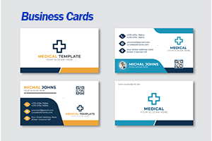 Professional business cards for doctors, dentists and healthcare staff