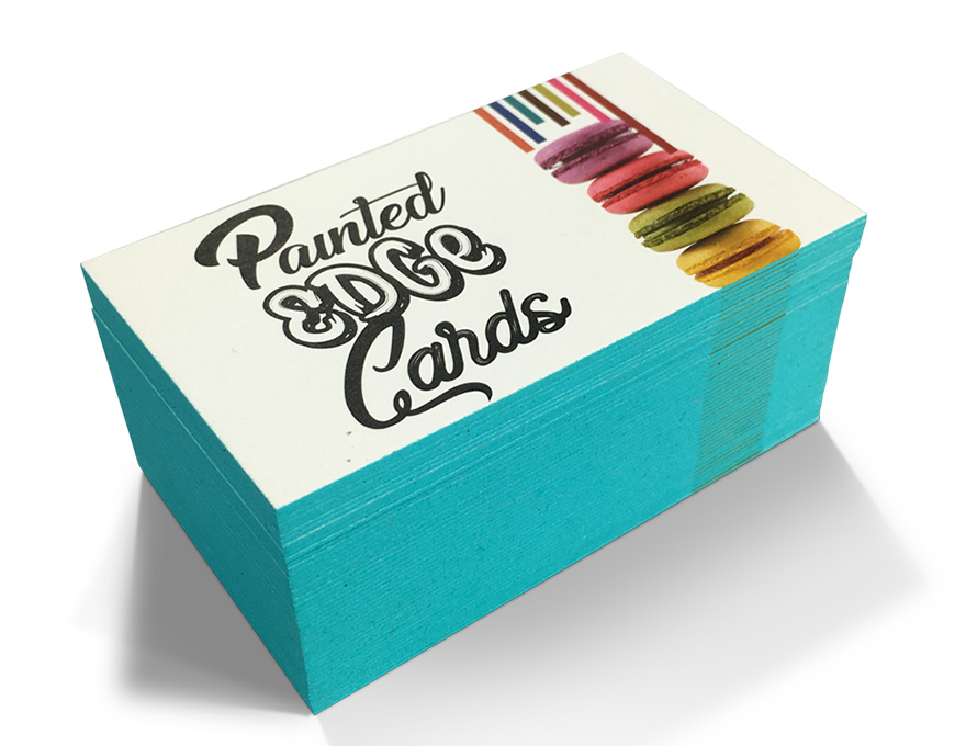 painted edge business cards