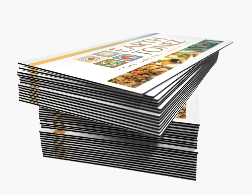 stack of black edge announcement cards