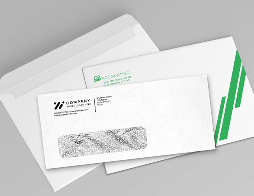 1 or 2 color business envelopes