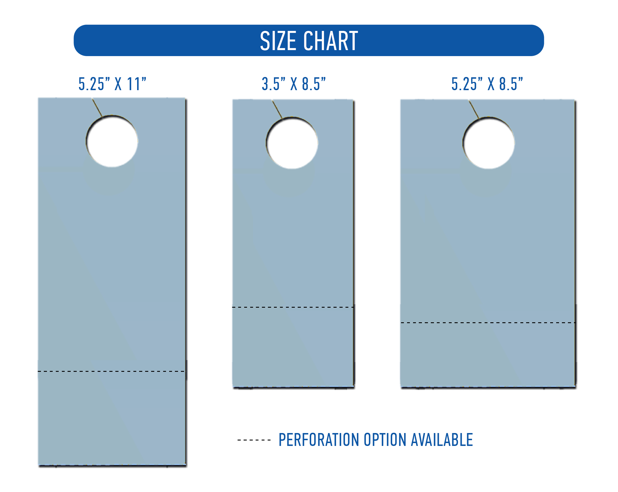 Door Hanger Size Chart