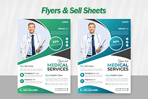 Healthcare flyers for events, screenings and programs