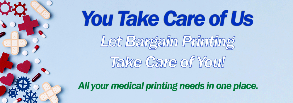 Medical & healthcare printing services: prescription pads, NCR forms, brochures, EDDM