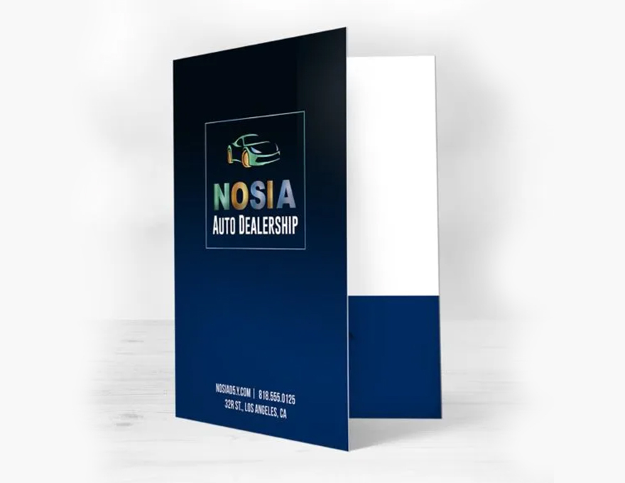 metallic presentation folders