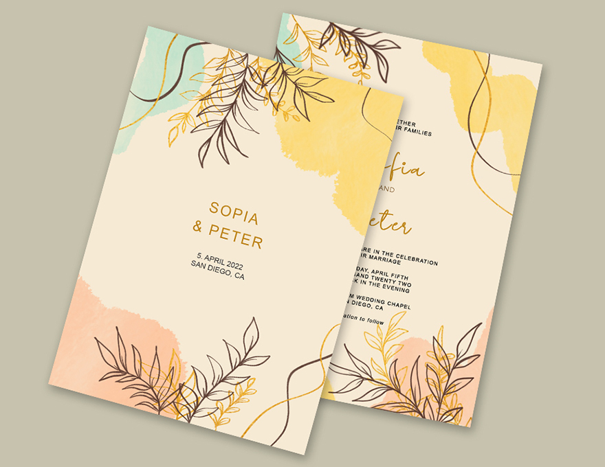 natural announcement cards