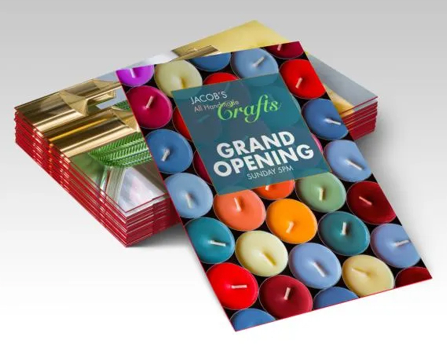 stack of painted edge announcement cards