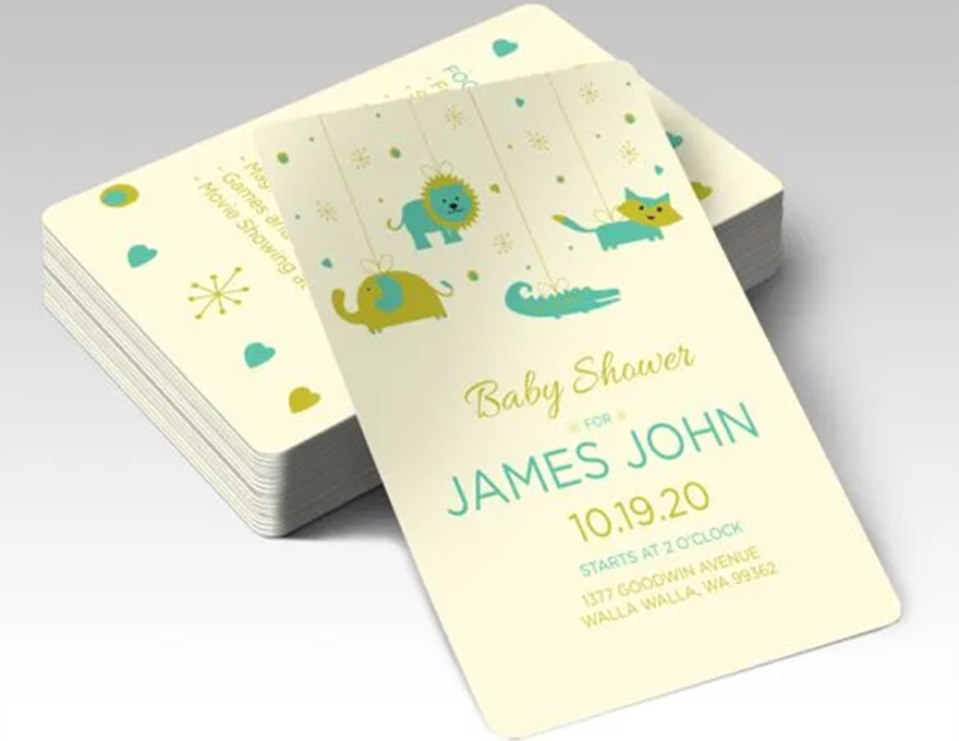 rounded corner announcement cards