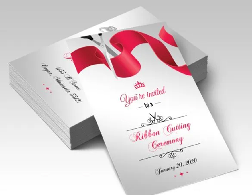 silk announcement cards