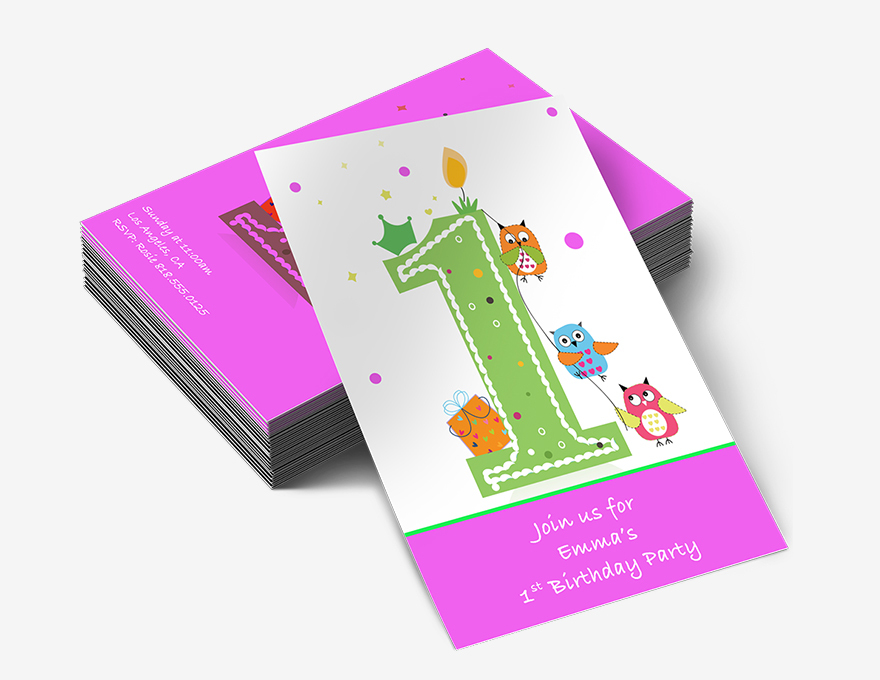 Stack of standard announcement cards