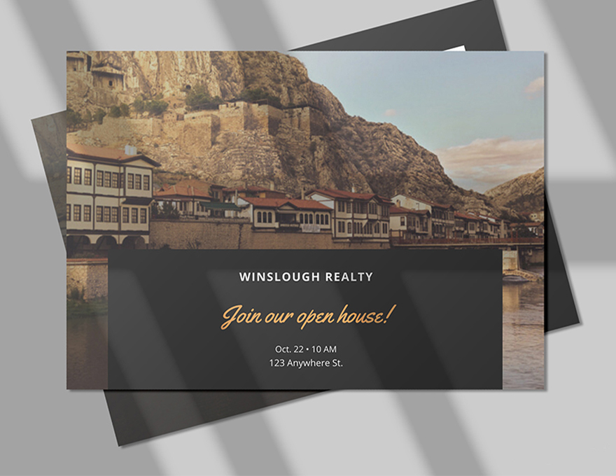 suede announcement cards