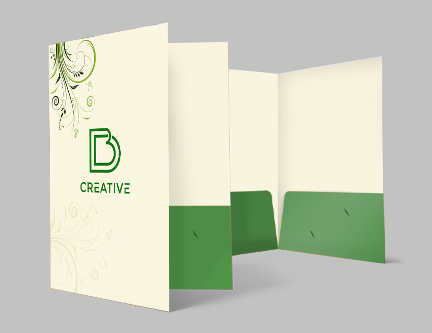 uncoated presentation folders