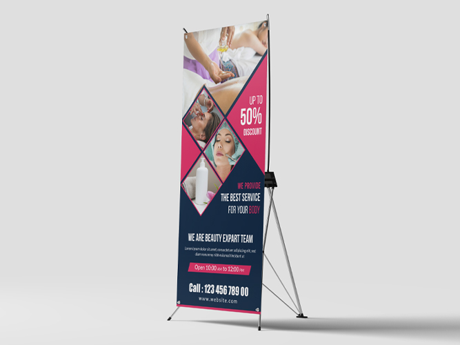 x-style collapsible banner stands
