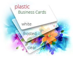 Plastic Business Cards Printing - Clear, White, or Frosted Business Cards